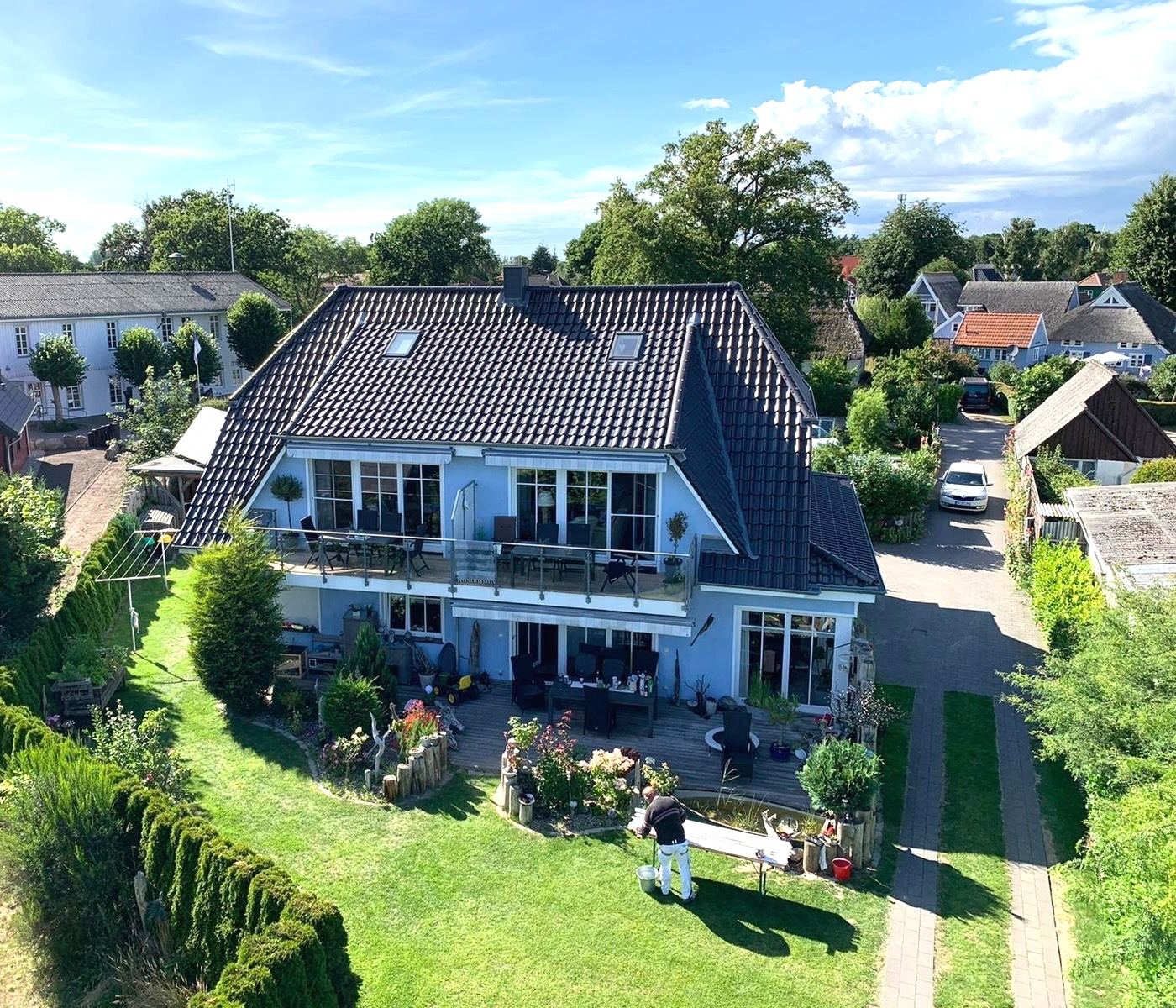 Ferienhaus Kruse in Born von oben